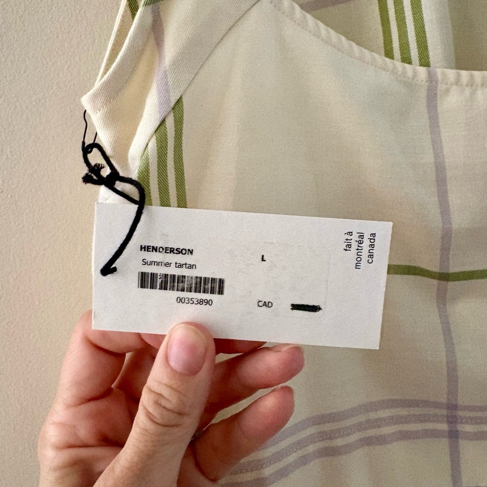 BNWT Eve Gravel Henderson Top in “Summer Tartan” size Large - Picture 5 of 5